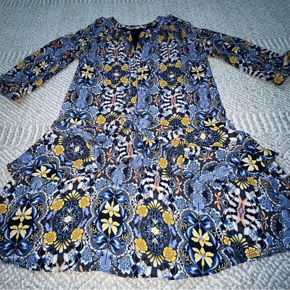 Loft Floral Ruffle Swing Dress - Sz XSP - Picture 8 of 16